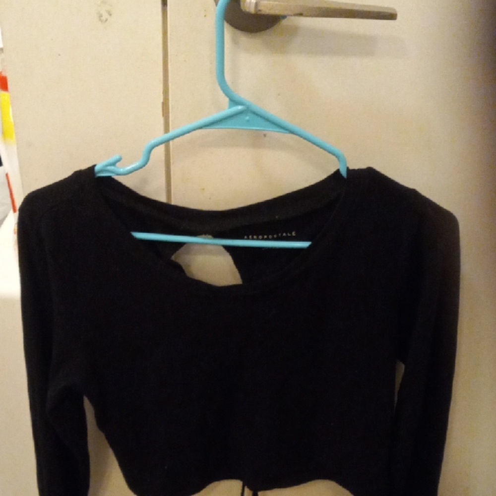Aeropostale Black Long Sleeve Bodysuit